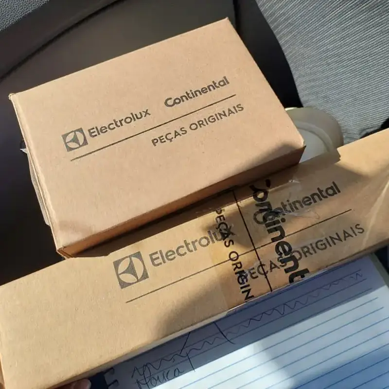 Peças originais Electrolux Continental utilizadas nos consertos